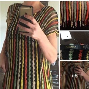 Radzoli Exquisite loose knit fringe sweater